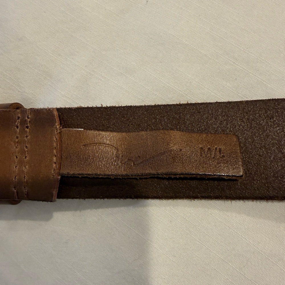 Free People Brown Belt with Gold Buckle - Picture 2 of 3